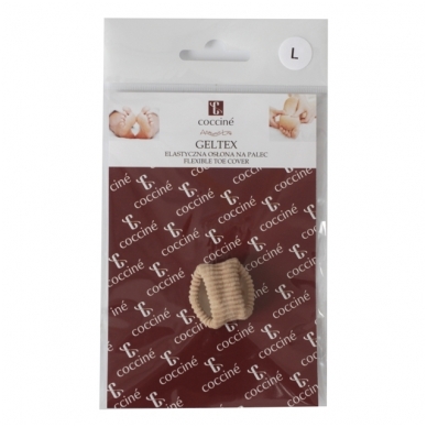 Elastinis apsauginis piršto žiedas su gelio pagalvėle GELTEX Coccine S dydis, 1 vnt