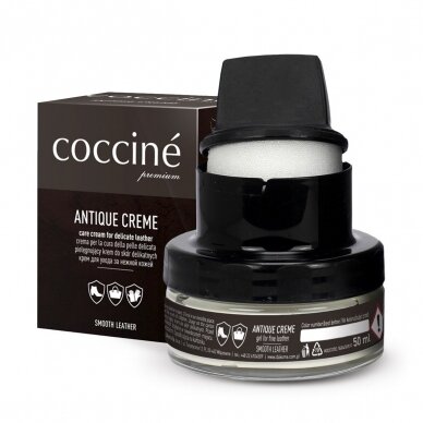 Kremas ANTIQUE lygios odos avalynės ir galanterijos priežiūrai Coccine, 50 ml