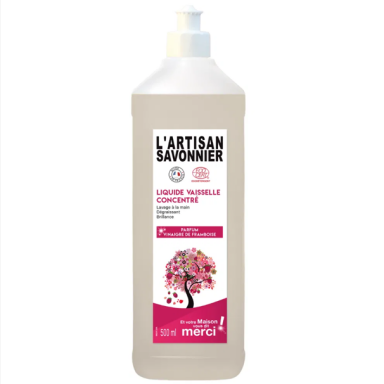 Ekologiškas indų ploviklis koncentruotas aviečių acto aromato L'Artisan Savonnier, 500 ml
