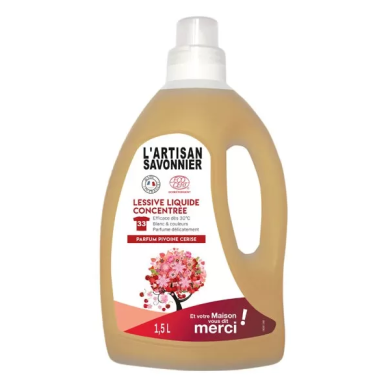 Ekologiškas skystas skalbiklis koncentruotas bijūnų ir vyšnių aromato L'Artisan Savonnier , 1,5 L