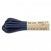 Medvilniniai vaškuoti batų raišteliai tamsiai mėlynos spalvos (3 mm) 90cm Coccine, 1 pora