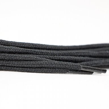 Medvilniniai batų raišteliai juodos spalvos Coccine (3 mm) 75 cm, 1 pora Medvilniniai batų raišteliai juodos spalvos Coccine (3 mm) 75 cm, 1 pora