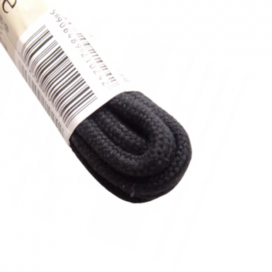 Medvilniniai batų raišteliai juodos spalvos Coccine (7 mm) 100 cm, 1 pora Medvilniniai batų raišteliai juodos spalvos Coccine (7 mm) 100 cm, 1 pora
