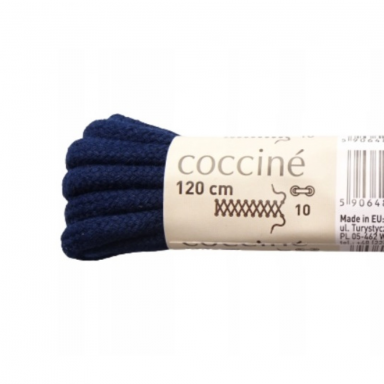 Medvilniniai batų raišteliai tamsiai mėlynos spalvos (7 mm) 120 cm Coccine , 1 pora Medvilniniai batų raišteliai tamsiai mėlynos spalvos (7 mm) 120 cm Coccine , 1 pora