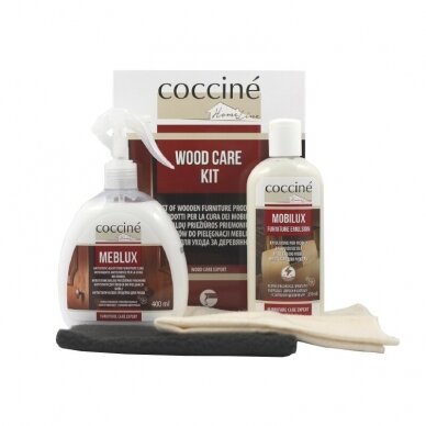 A set of wooden furniture care products Coccine