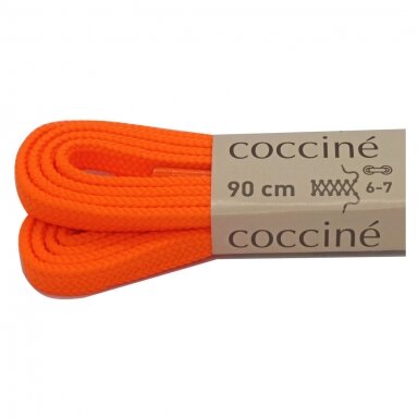 Poliesteriniai batų raišteliai oranžinės spalvos Coccine (8mm plokšti) 90 cm, 1 pora Poliesteriniai batų raišteliai oranžinės spalvos Coccine (8mm plokšti) 90 cm, 1 pora