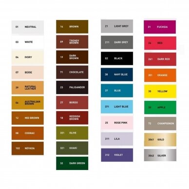 Color refresher for suede and nubuck, ORANGE color no. 351 Coccine Nano, 100ml 2