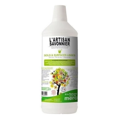 Ekologiškas universalus paviršių valiklis su Marselio muilu L‘artisan savonnier, 1 L
